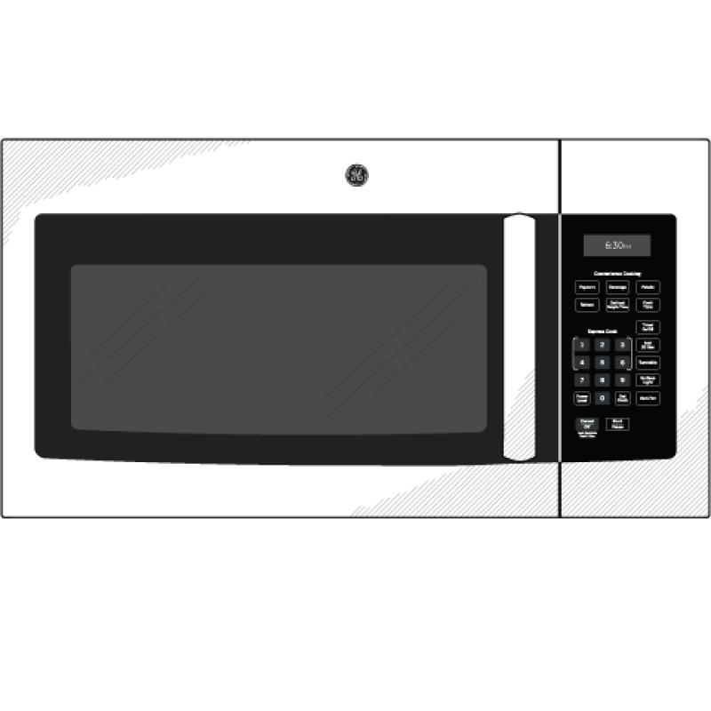 GE  1.6 Cu. Ft. Over-the-Range Microwave Oven - Stainless Steel (JVM3160RFSS)