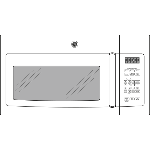 GE  1.6 Cu. Ft. Over-the-Range Microwave Oven - Black (JVM3162DJBB)