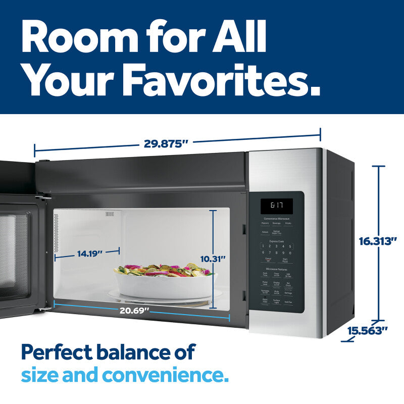 GE  1.7 Cu. Ft. Over-the-Range Microwave Oven - Stainless Steel (JVM6172SKSS)
