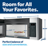 GE  1.7 Cu. Ft. Over-the-Range Microwave Oven - Stainless Steel (JVM6172SKSS)