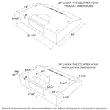 GE  24" Under The Cabinet Hood - Stainless Steel (JVX3240SJSS)