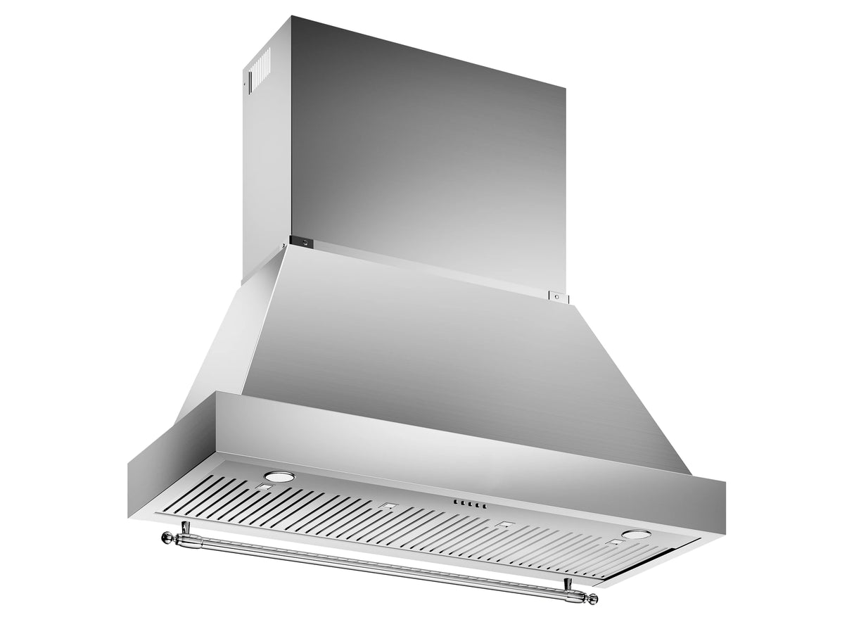 BERTAZZONI  48 Wallmount Canopy and Base Hood, 1 motor 600 CFM - Avorio (K48HERTX)