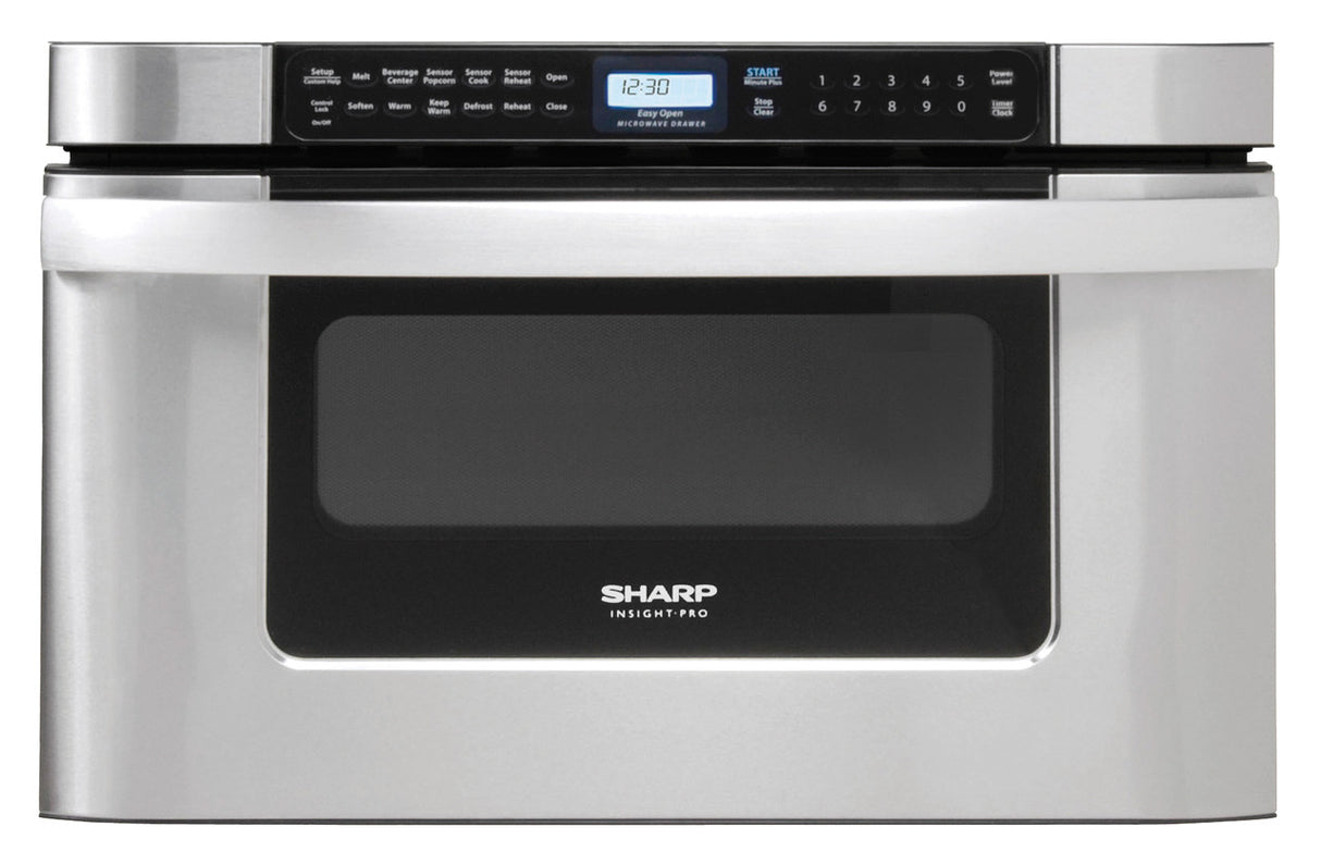 Sharp  24 In. 1.2 Cu. Ft. 950w Easy Open Stainless Steel Microwave Drawer - Stainless Steel (KB6524PSY)