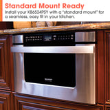 Sharp  24 In. 1.2 Cu. Ft. 950w Easy Open Stainless Steel Microwave Drawer - Stainless Steel (KB6524PSY)