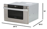 Sharp  24 In. 1.2 Cu. Ft. 950w Easy Open Stainless Steel Microwave Drawer - Stainless Steel (KB6524PSY)