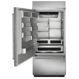 KITCHENAID 20.9 Cu. Ft. 36" Width Built-In Stainless Bottom Mount Refrigerator with Platinum Interior Design - Stainless Steel (KBBL306ESS)