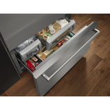 KITCHENAID 20.9 Cu. Ft. 36" Width Built-In Stainless Bottom Mount Refrigerator with Platinum Interior Design - Stainless Steel (KBBL306ESS)