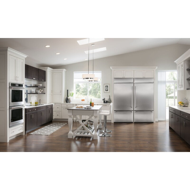 KITCHENAID 20.9 Cu. Ft. 36" Width Built-In Stainless Bottom Mount Refrigerator with Platinum Interior Design - Stainless Steel (KBBL306ESS)