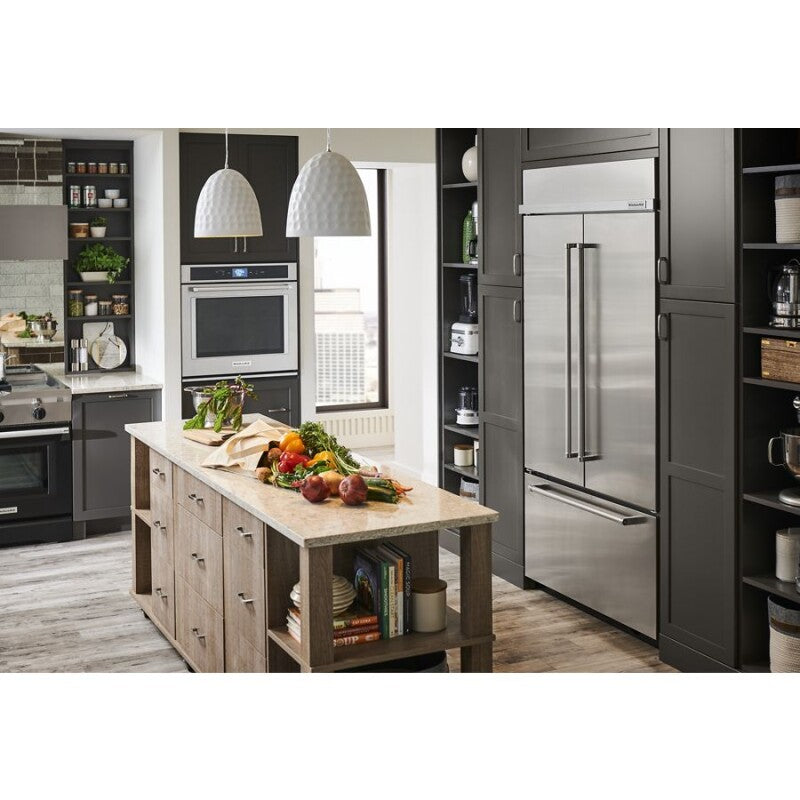 KitchenAid 24.2 Cu. Ft. 42" French Door Refrigerator with Platinum Interior Design in Stainless Steel - Stainless Steel (KBFN502ESS)