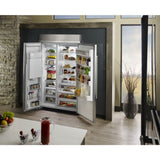 KITCHENAID 29.5 cu. ft 48-Inch Width Built-In Side by Side Refrigerator with PrintShield Finish - Stainless Steel (KBSD608ESS)