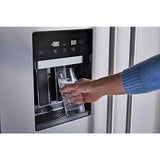 KitchenAid  29.4 Cu. Ft. 48" Built-In Side-by-Side Refrigerator with Ice and Water Dispenser - Stainless Steel (KBSD708MSS)