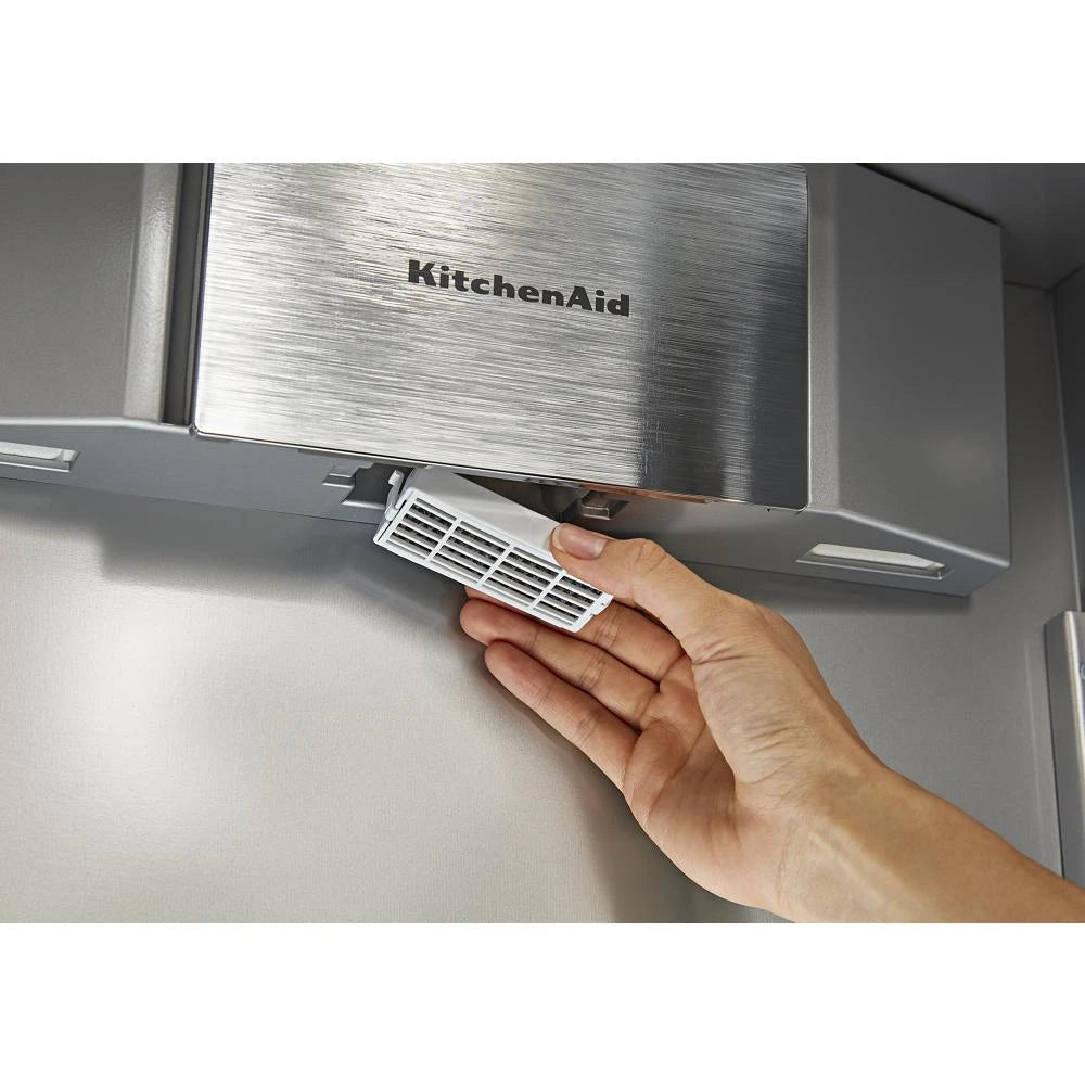 KitchenAid  29.4 Cu. Ft. 48" Built-In Side-by-Side Refrigerator with Ice and Water Dispenser - Stainless Steel (KBSD708MSS)