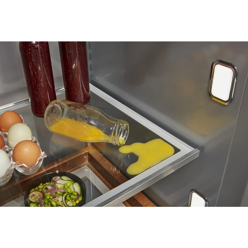 KitchenAid  29.4 Cu. Ft. 48" Built-In Side-by-Side Refrigerator with Ice and Water Dispenser - Stainless Steel (KBSD708MSS)