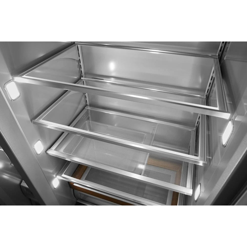 KitchenAid  29.4 Cu. Ft. 48" Built-In Side-by-Side Refrigerator with Ice and Water Dispenser - Stainless Steel (KBSD708MSS)