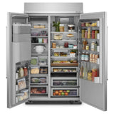 KitchenAid  29.4 Cu. Ft. 48" Built-In Side-by-Side Refrigerator with Ice and Water Dispenser - Stainless Steel (KBSD708MSS)