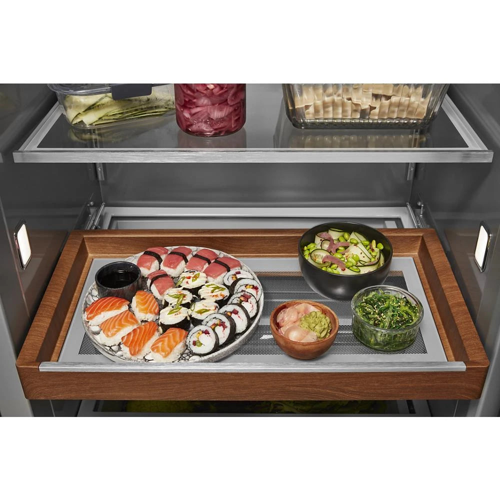 KitchenAid  29.4 Cu. Ft. 48" Built-In Side-by-Side Refrigerator with Ice and Water Dispenser - Stainless Steel (KBSD708MSS)