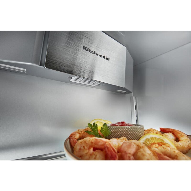 KitchenAid 29.4 Cu. Ft. 48" Built-In Side-by-Side Refrigerator with Ice and Water Dispenser - Stainless Steel (KBSD708MSS)