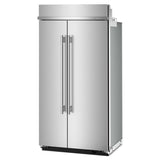 KITCHENAID  25.5 Cu. Ft. 42-inch Built-in Side-by-side Refrigerator With Signature Platinum Interior In Printshield® Finish - Stainless Steel with PrintShield™ Finish (KBSN742SPS)