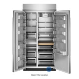 KITCHENAID  25.5 Cu. Ft. 42-inch Built-in Side-by-side Refrigerator With Signature Platinum Interior In Printshield® Finish - Stainless Steel with PrintShield™ Finish (KBSN742SPS)