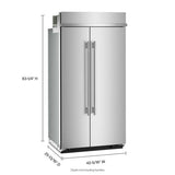KITCHENAID  25.5 Cu. Ft. 42-inch Built-in Side-by-side Refrigerator With Signature Platinum Interior In Printshield® Finish - Stainless Steel with PrintShield™ Finish (KBSN742SPS)
