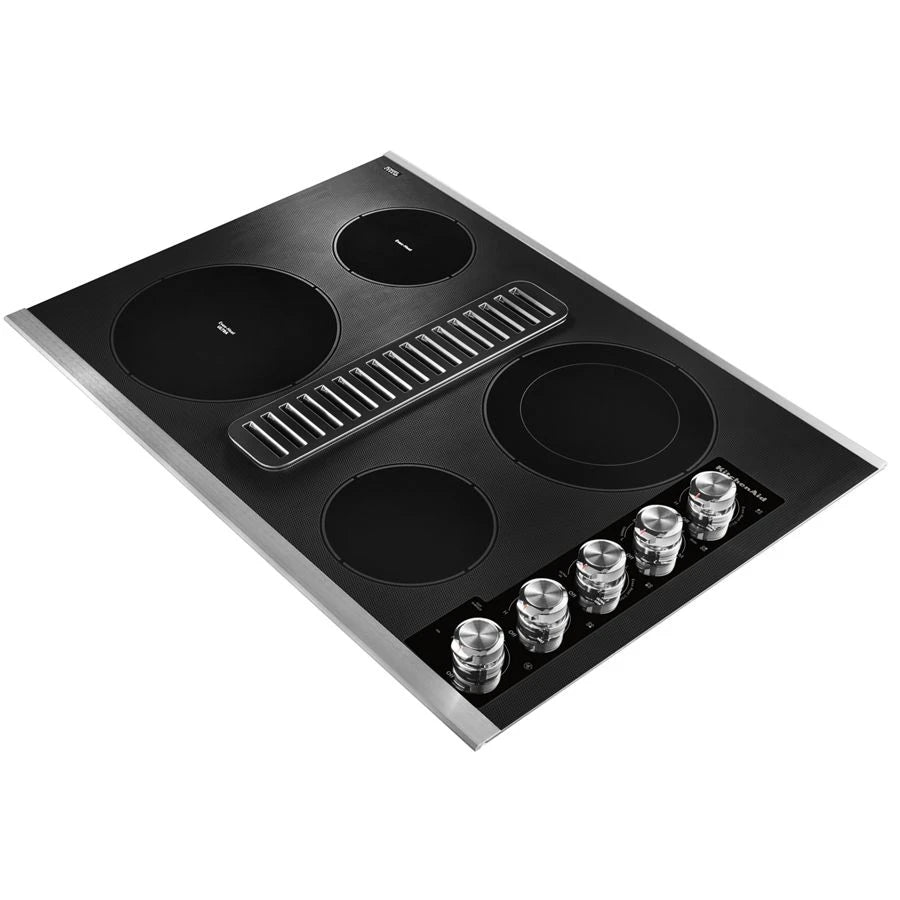 KITCHENAID  30" Electric Downdraft Cooktop with 4 Elements - Stainless Steel (KCED600GSS)