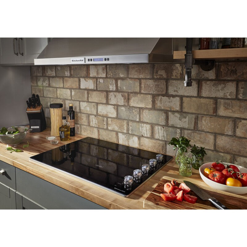 KitchenAid 30" Electric Cooktop with 5 Elements and Knob Controls - Stainless Steel (KCES550HSS)