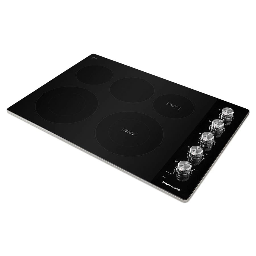 KITCHENAID  30" Electric Cooktop With 5 Elements And Knob Controls - Stainless Steel (KCES550HSS)