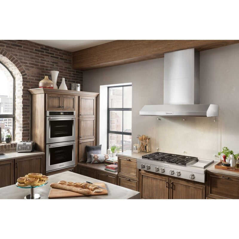 KitchenAid 48'' 6-Burner Commercial-Style Gas Rangetop with Griddle - Stainless Steel (KCGC558JSS)