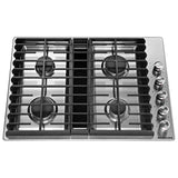 KITCHENAID  30" 4 Burner Gas Downdraft Cooktop - Stainless Steel (KCGD500GSS)