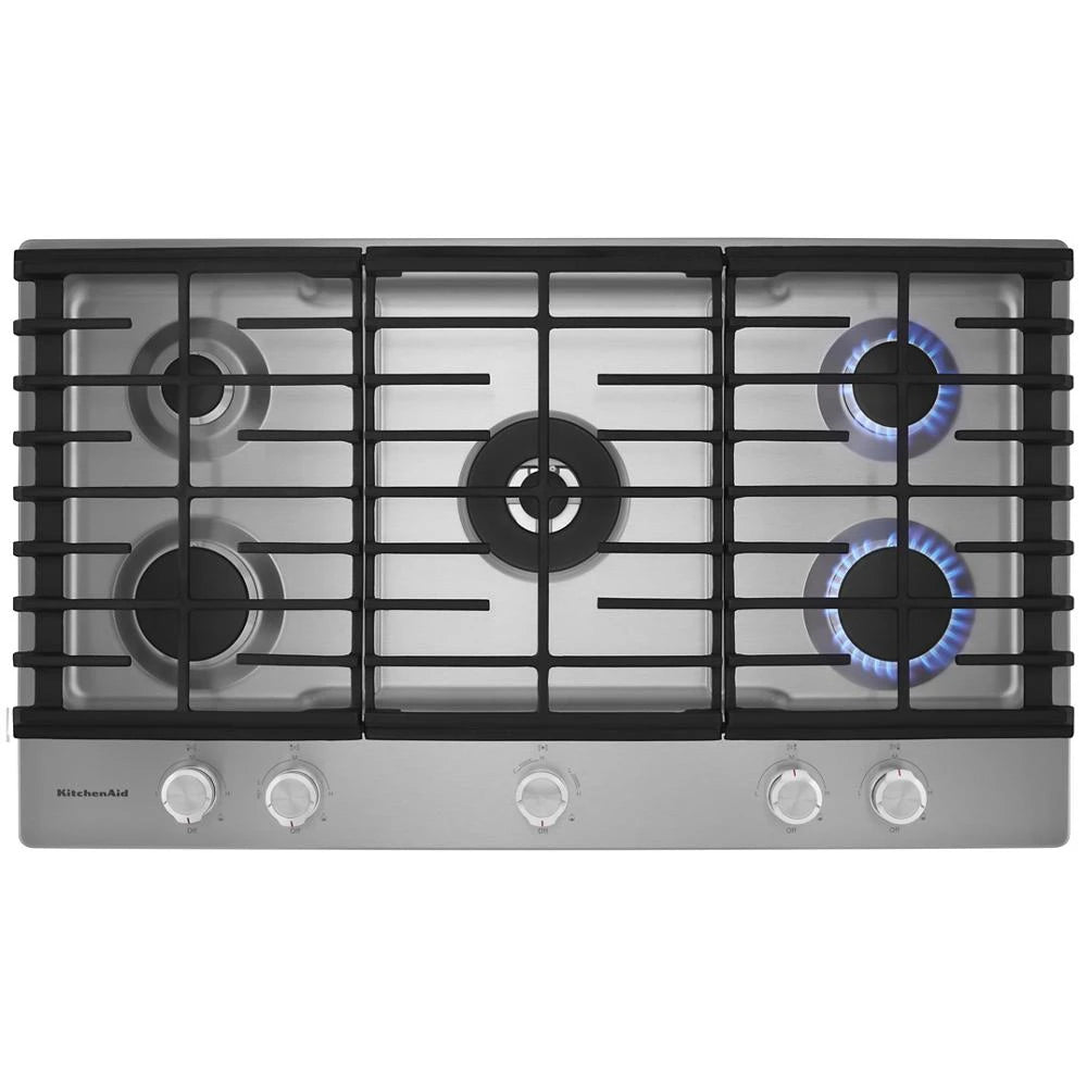 KitchenAid  36" 5-Burner Gas Cooktop - Stainless Steel (KCGS556ESS)