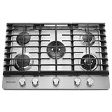 KitchenAid 30" 5-Burner Gas Cooktop with Griddle - Stainless Steel (KCGS950ESS)