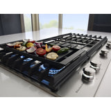 KitchenAid 36" 5-Burner Gas Cooktop with Griddle - Stainless Steel (KCGS956ESS)