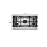 KitchenAid 36" 5-Burner Gas Cooktop with Griddle - Stainless Steel (KCGS956ESS)