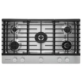 KITCHENAID  36" 5-Burner Gas Cooktop with Griddle - Stainless Steel (KCGS956ESS)