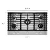 KITCHENAID  36" 5-Burner Gas Cooktop with Griddle - Stainless Steel (KCGS956ESS)