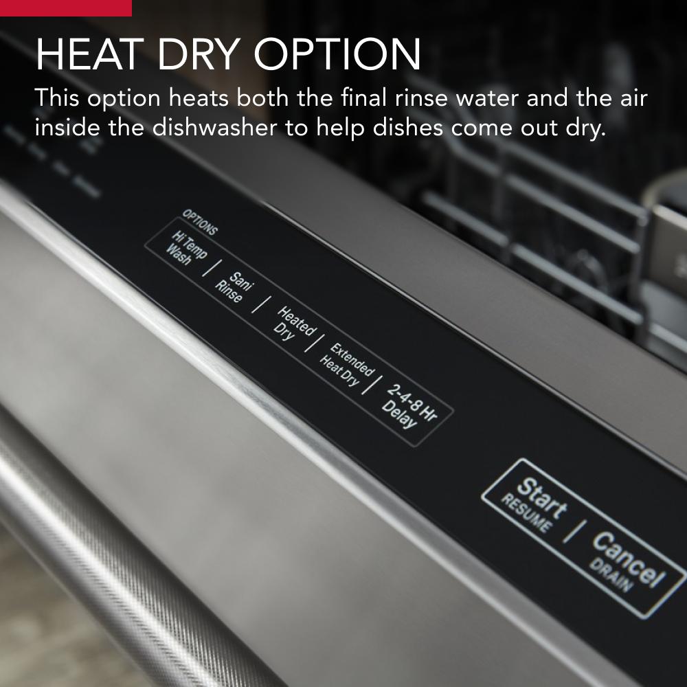 KITCHENAID  Third Level Utensil Rack Dishwasher with 30+ Total Wash Jets, 39 dBA - Stainless Steel with PrintShield™ Finish (KDTE204KPS)