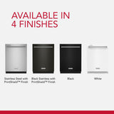 KITCHENAID  Third Level Utensil Rack Dishwasher with 30+ Total Wash Jets, 39 dBA - Stainless Steel with PrintShield™ Finish (KDTE204KPS)