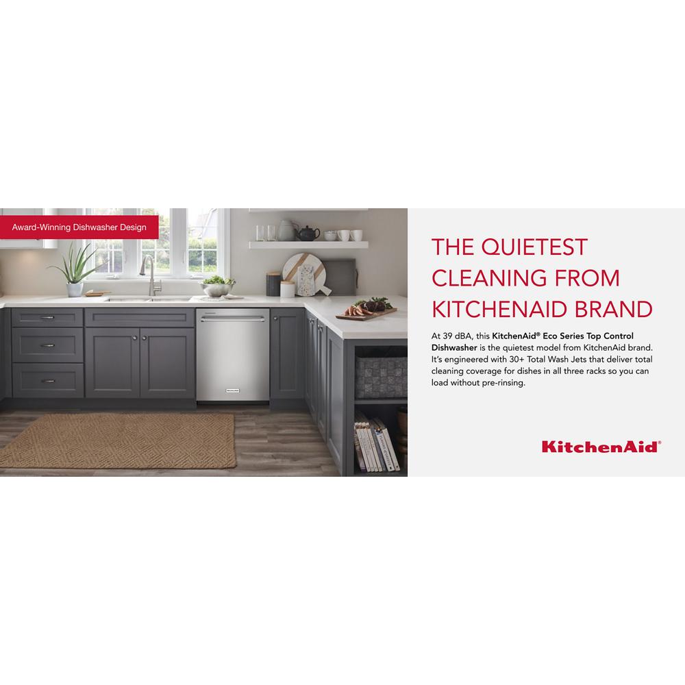 KITCHENAID  Third Level Utensil Rack Dishwasher with 30+ Total Wash Jets, 39 dBA - Stainless Steel with PrintShield™ Finish (KDTE204KPS)