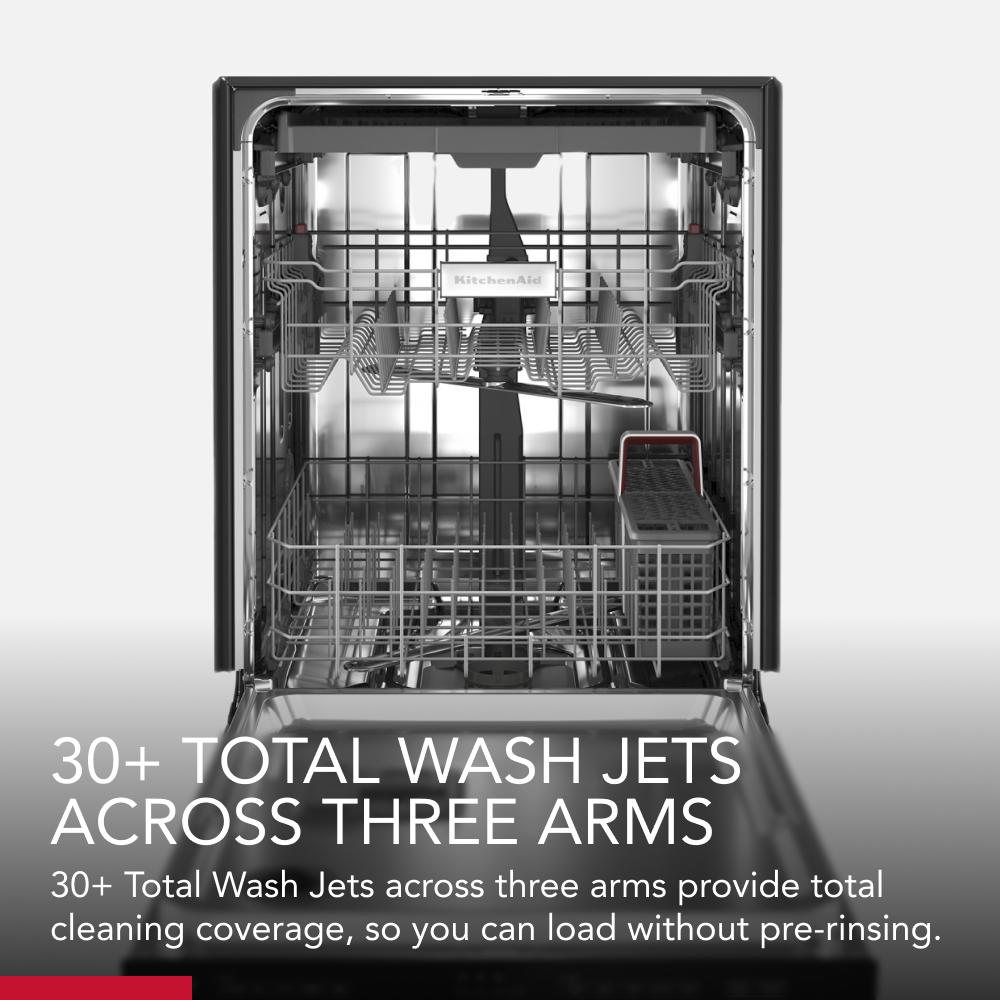 KITCHENAID  Third Level Utensil Rack Dishwasher with 30+ Total Wash Jets, 39 dBA - Stainless Steel with PrintShield™ Finish (KDTE204KPS)