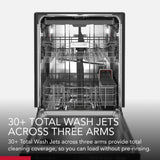 KITCHENAID  Third Level Utensil Rack Dishwasher with 30+ Total Wash Jets, 39 dBA - Stainless Steel with PrintShield™ Finish (KDTE204KPS)