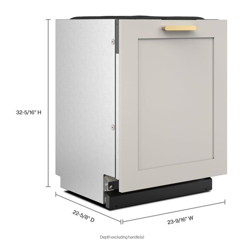 KITCHENAID 44 dBA Two-Rack Flush Dishwasher with Door-Open Dry System - Panel Ready (KDTF324PPA)
