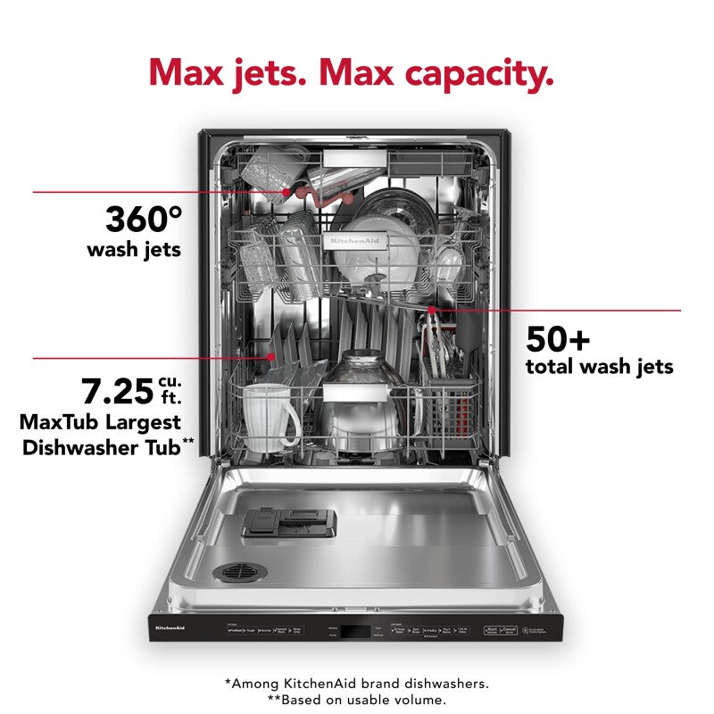 KITCHENAID 44 dBA Dishwasher in PrintShield Finish with FreeFlex™ Third Rack - Stainless Steel with PrintShield™ Finish (KDTM404KPS)
