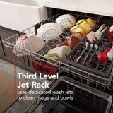KITCHENAID  Third Level Jet Rack Dishwasher with 40+ Total Wash Jets 41 dBA - PrintShield Stainless (KDTS324SPS)