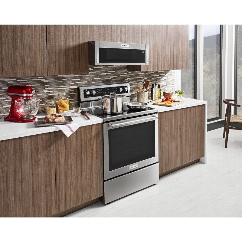 KITCHENAID 30" 5-Element Electric Convection Range - Stainless Steel (KFEG500ESS)