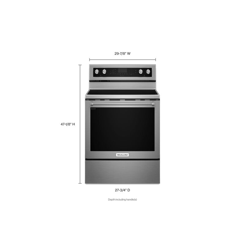 KITCHENAID 30" 5-Element Electric Convection Range - Stainless Steel (KFEG500ESS)