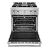 KitchenAid 30'' Smart Commercial-Style Gas Range with 4 Burners - Stainless Steel (KFGC500JSS)