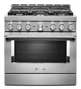 KITCHENAID  KITCHENAID PRO RANGE GAS 36" 6 BRNR - Stainless Steel (KFGC506JSS)