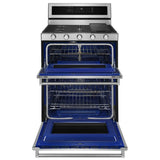 KitchenAid  30" 5 Burner Gas Double Oven Convection Range - Stainless Steel (KFGD500ESS)