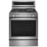 KitchenAid 30" 5-Burner Gas Convection Range - Stainless Steel (KFGG500ESS)