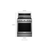 KitchenAid 30" 5-Burner Gas Convection Range - Stainless Steel (KFGG500ESS)